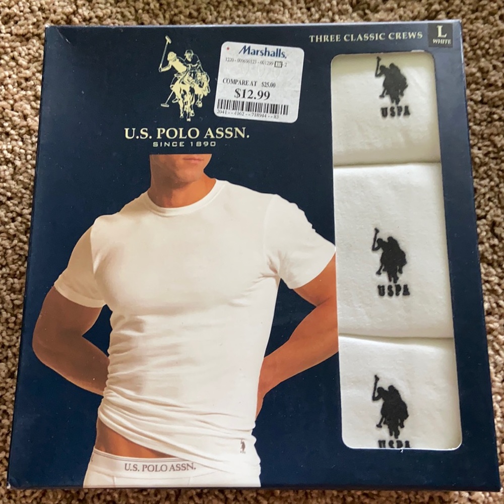 U.S. POLO ASSN Three Classic Crew T-Shirts